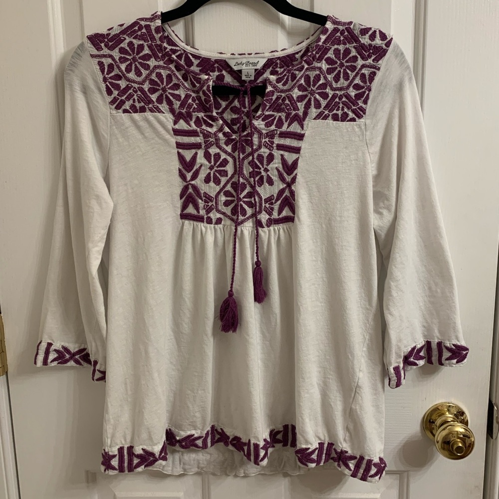 Lucky Brand Embroidered Blouse